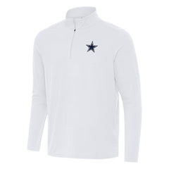 Dallas Cowboys Antigua Intent Quarter-Zip Pullover Top - White cheap