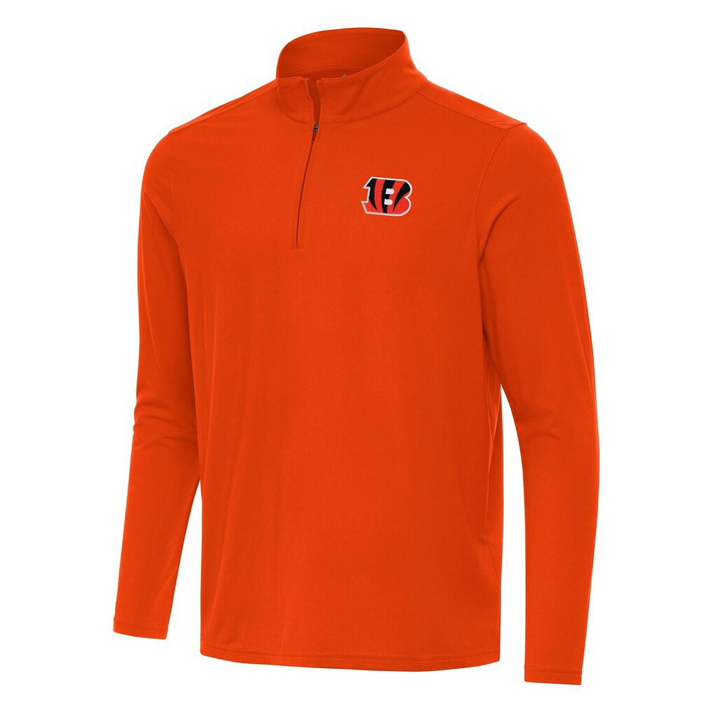 Cincinnati Bengals Antigua Intent Quarter-Zip Pullover Top - Orange cheap