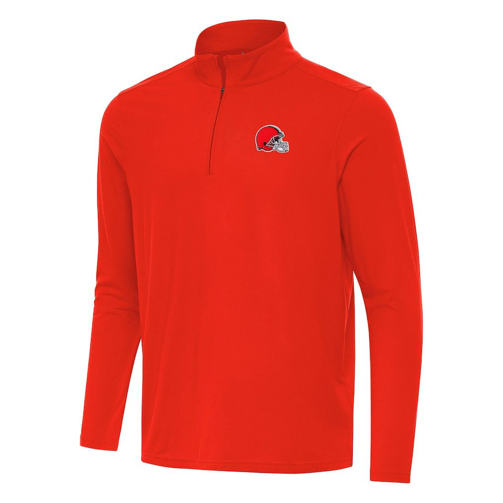 Cleveland Browns Antigua Intent Quarter-Zip Pullover Top - Orange discount