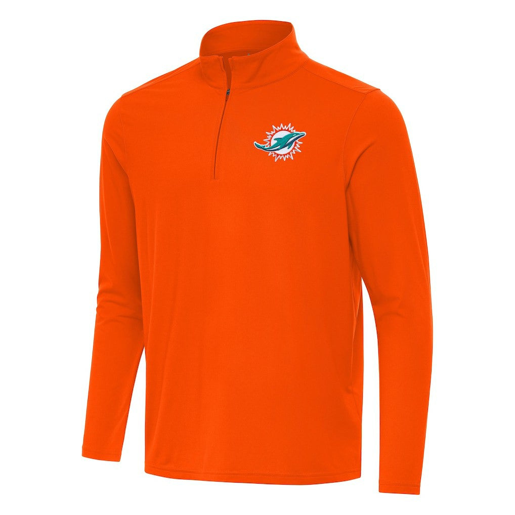 Miami Dolphins Antigua Intent Quarter-Zip Pullover Top - Orange cheap