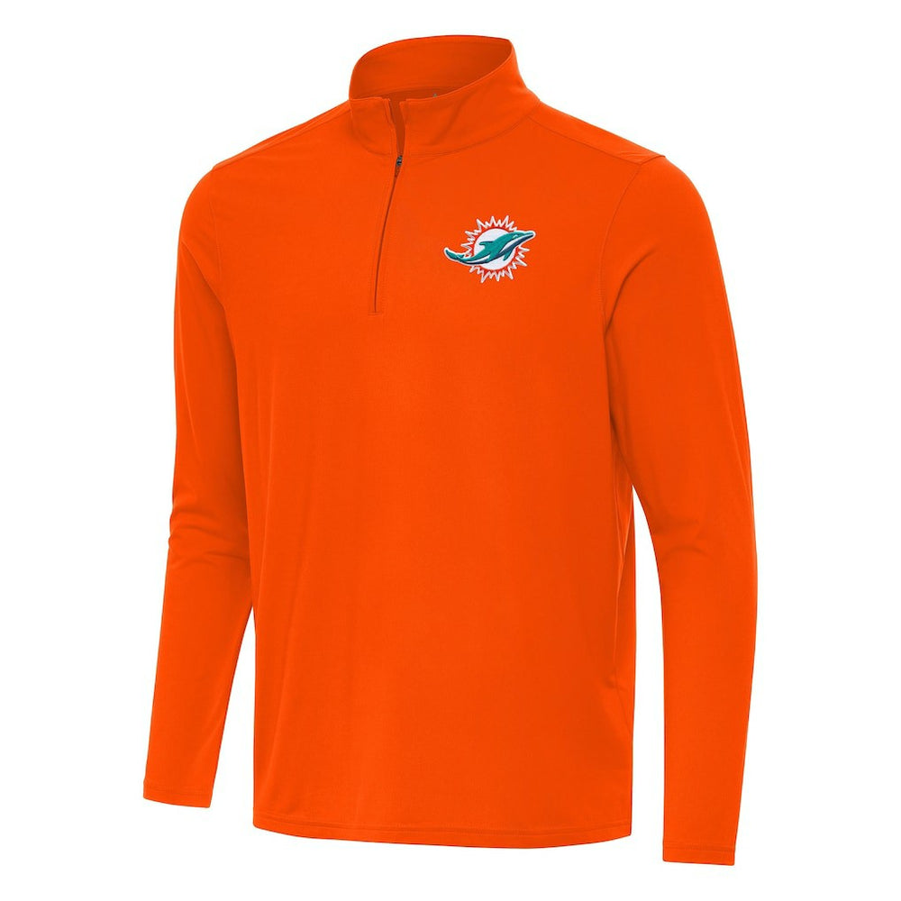 Miami Dolphins Antigua Intent Quarter-Zip Pullover Top - Orange cheap