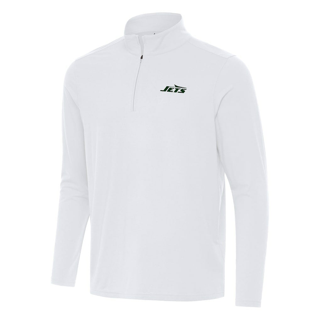 New York Jets Antigua Intent Quarter-Zip Pullover Top - White cheap