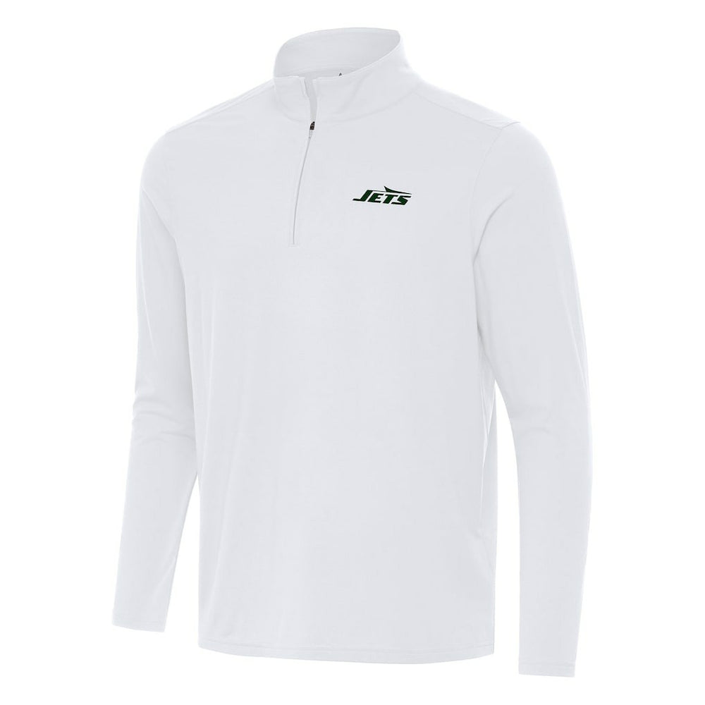 New York Jets Antigua Intent Quarter-Zip Pullover Top - White cheap