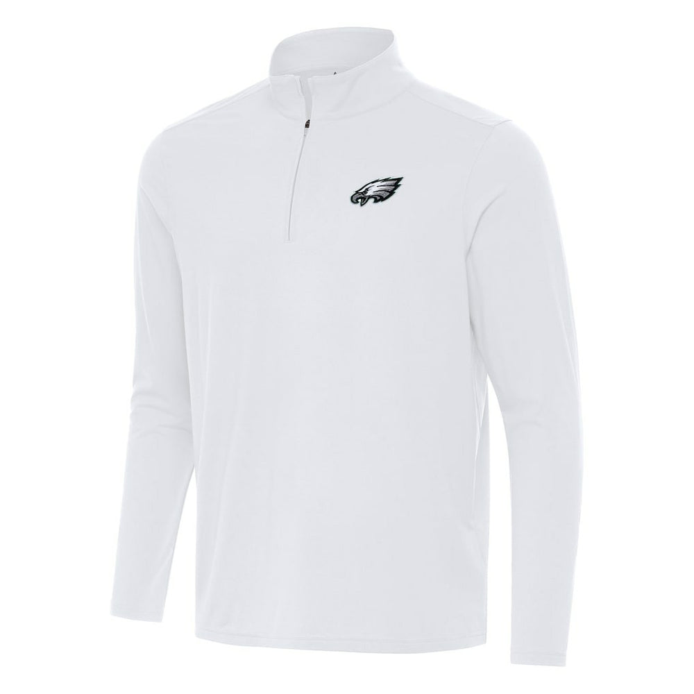 Philadelphia Eagles Antigua Intent Quarter-Zip Pullover Top - White sale
