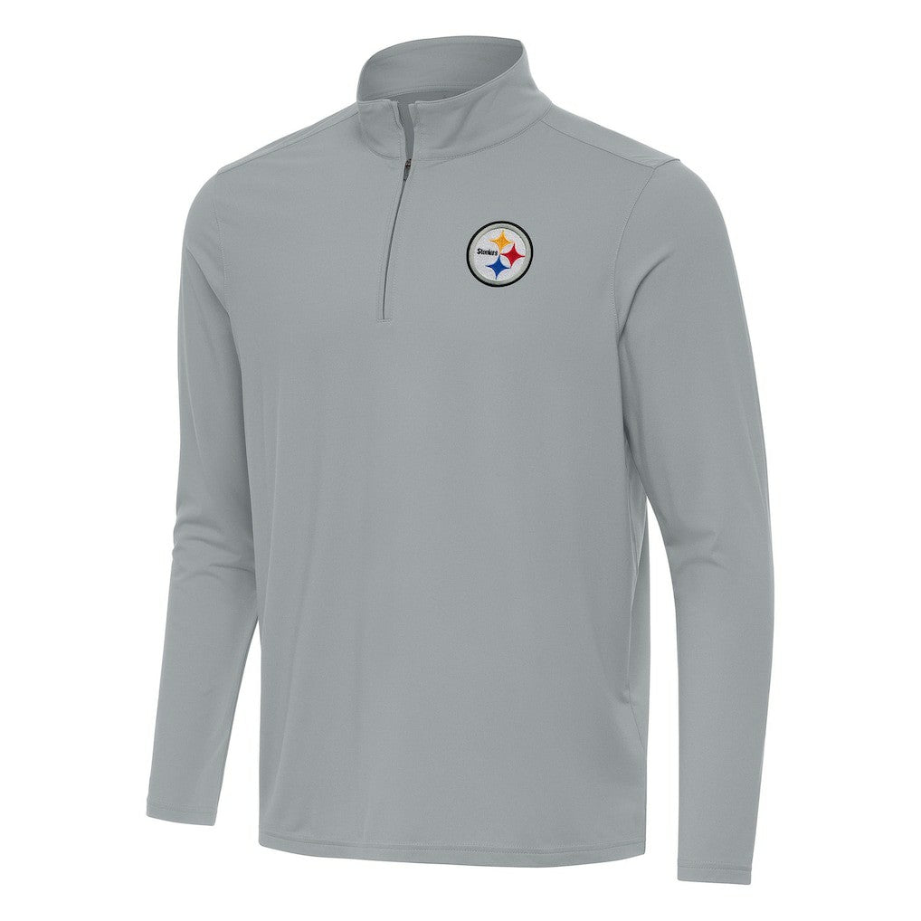 Pittsburgh Steelers Antigua Intent Quarter-Zip Pullover Top - Gray cheap