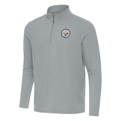 Pittsburgh Steelers Antigua Intent Quarter-Zip Pullover Top - Gray cheap