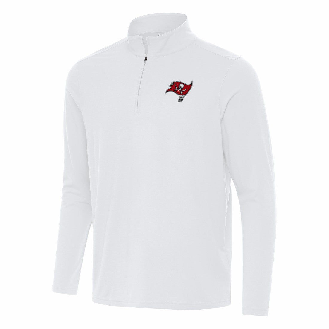 Tampa Bay Buccaneers Antigua Intent Quarter-Zip Pullover Top - White on sale
