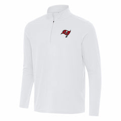 Tampa Bay Buccaneers Antigua Intent Quarter-Zip Pullover Top - White on sale