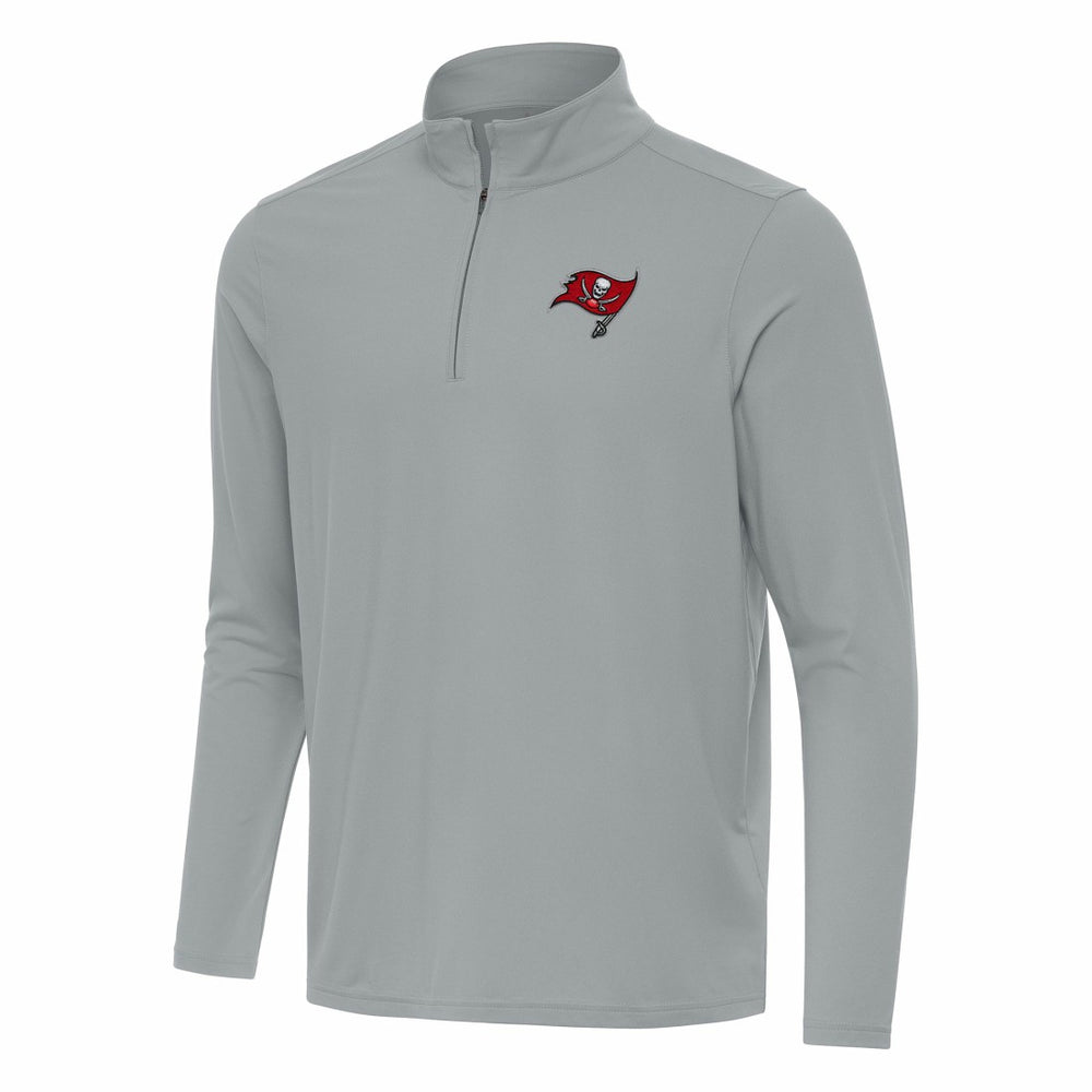 Tampa Bay Buccaneers Antigua Intent Quarter-Zip Pullover Top - Gray online