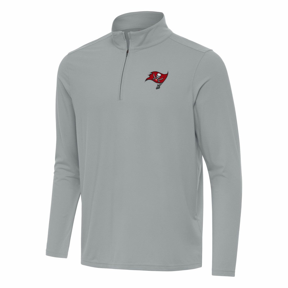 Tampa Bay Buccaneers Antigua Intent Quarter-Zip Pullover Top - Gray online