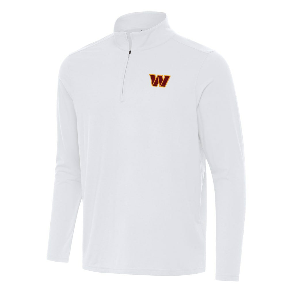 Washington Commanders Antigua Intent Quarter-Zip Pullover Top - White sale