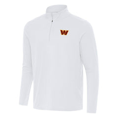 Washington Commanders Antigua Intent Quarter-Zip Pullover Top - White sale
