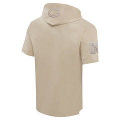 Chicago Bears Pro Standard Neutrals Capsule Short Sleeve Pullover Hoodie - Tan discount