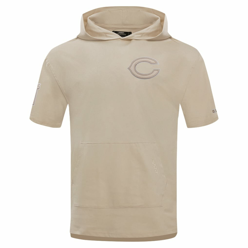 Chicago Bears Pro Standard Neutrals Capsule Short Sleeve Pullover Hoodie - Tan discount
