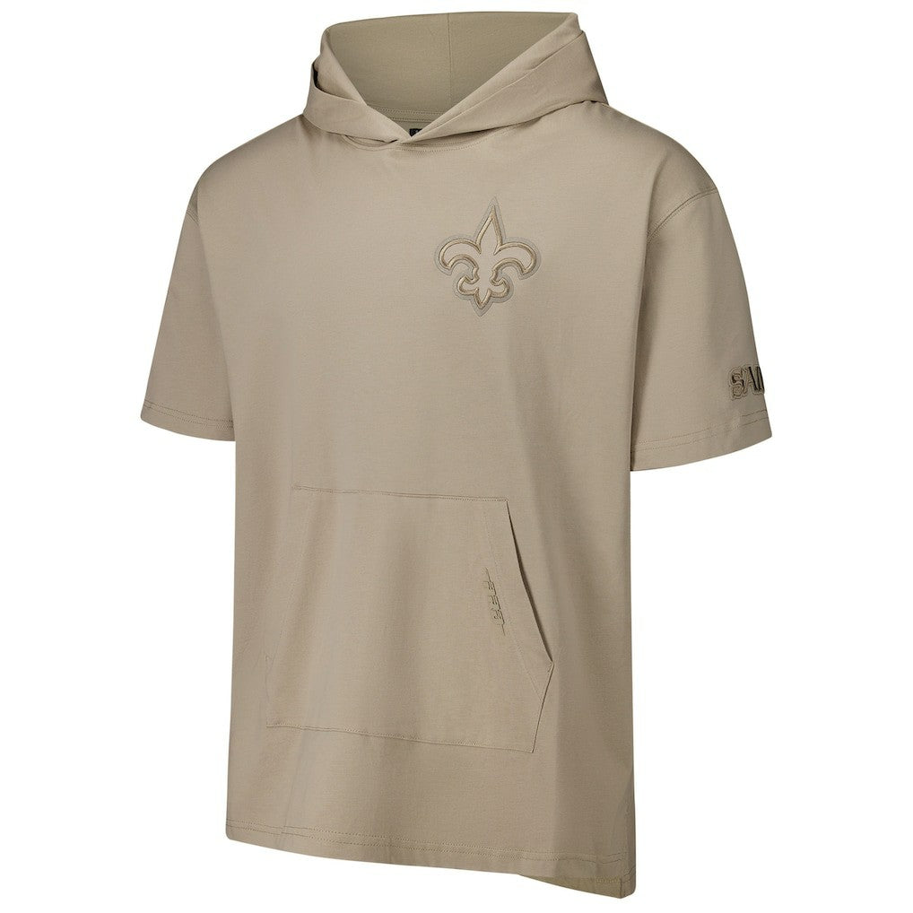 New Orleans Saints Pro Standard Neutrals Capsule Short Sleeve Pullover Hoodie - Tan on sale