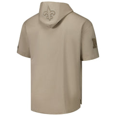 New Orleans Saints Pro Standard Neutrals Capsule Short Sleeve Pullover Hoodie - Tan on sale