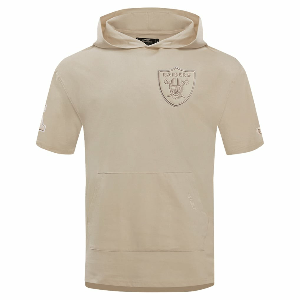Las Vegas Raiders Pro Standard Neutrals Capsule Short Sleeve Pullover Hoodie - Tan outlet