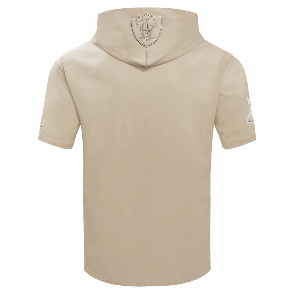 Las Vegas Raiders Pro Standard Neutrals Capsule Short Sleeve Pullover Hoodie - Tan outlet