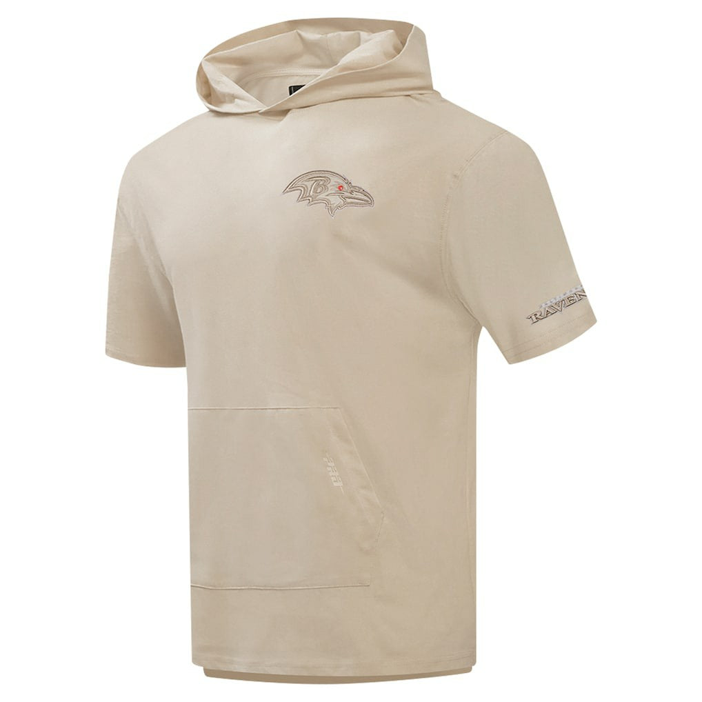 Baltimore Ravens Pro Standard Neutrals Capsule Short Sleeve Pullover Hoodie - Tan on sale