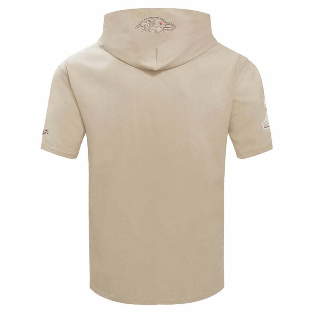 Baltimore Ravens Pro Standard Neutrals Capsule Short Sleeve Pullover Hoodie - Tan on sale