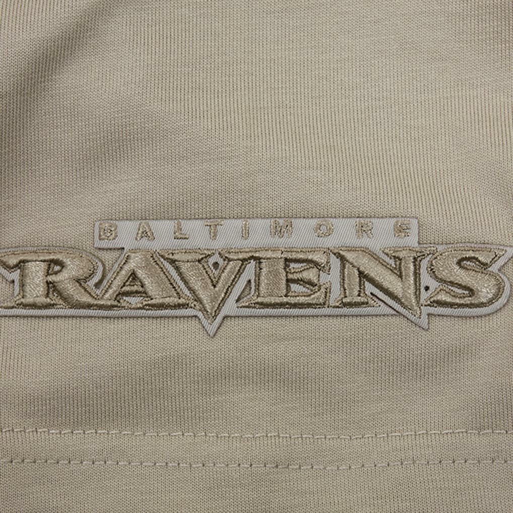 Baltimore Ravens Pro Standard Neutrals Capsule Short Sleeve Pullover Hoodie - Tan on sale