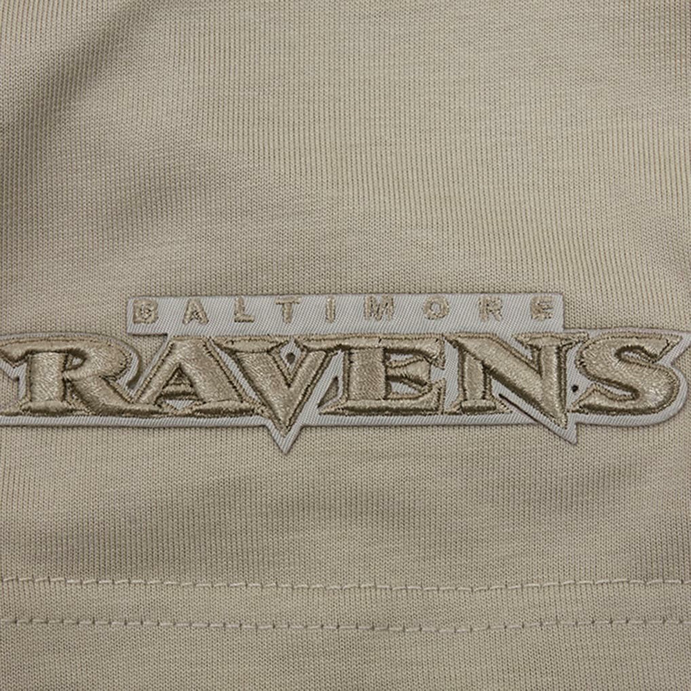 Baltimore Ravens Pro Standard Neutrals Capsule Short Sleeve Pullover Hoodie - Tan on sale