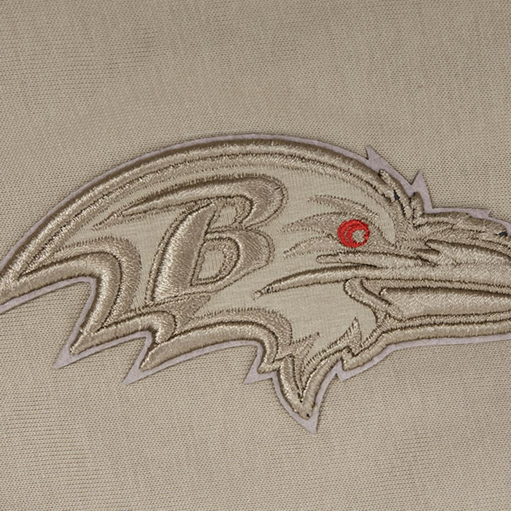 Baltimore Ravens Pro Standard Neutrals Capsule Short Sleeve Pullover Hoodie - Tan on sale