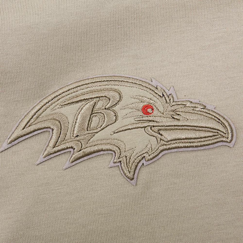 Baltimore Ravens Pro Standard Neutrals Capsule Short Sleeve Pullover Hoodie - Tan on sale
