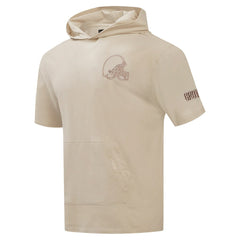 Cleveland Browns Pro Standard Neutrals Capsule Short Sleeve Pullover Hoodie - Tan discount