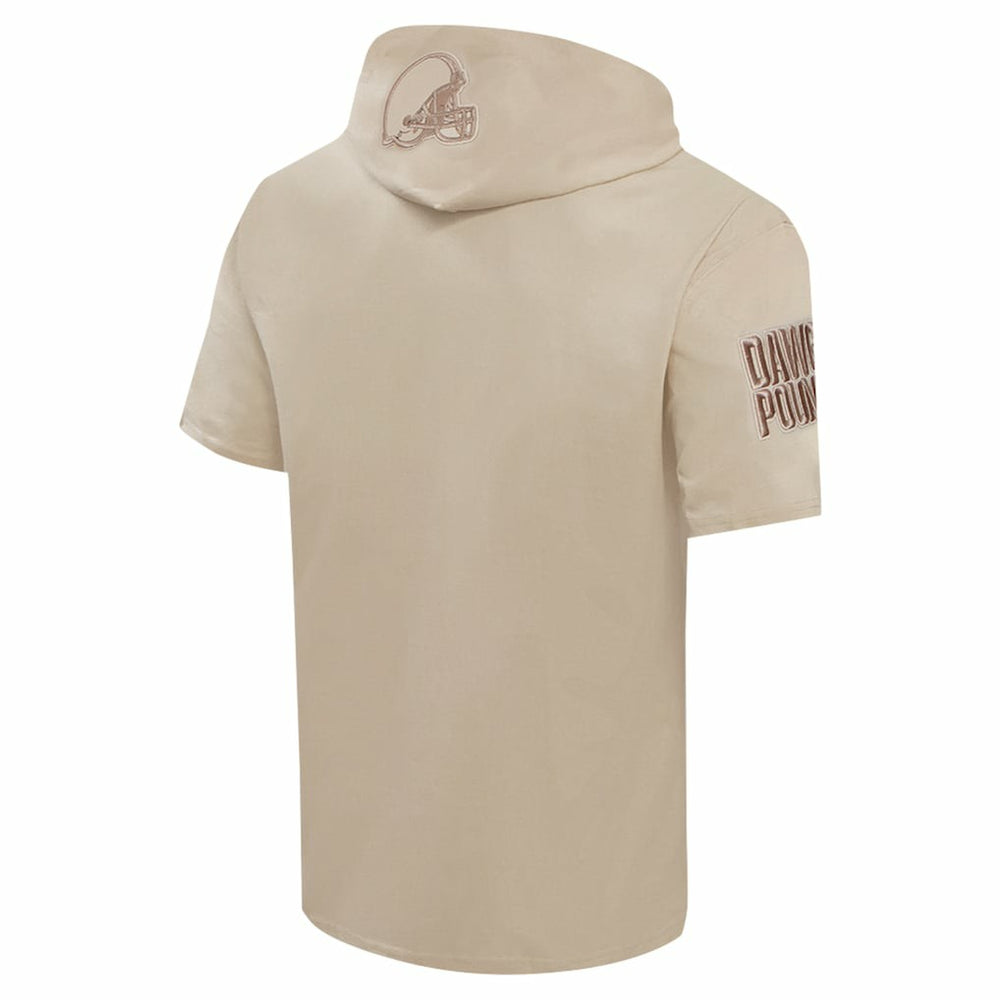 Cleveland Browns Pro Standard Neutrals Capsule Short Sleeve Pullover Hoodie - Tan discount