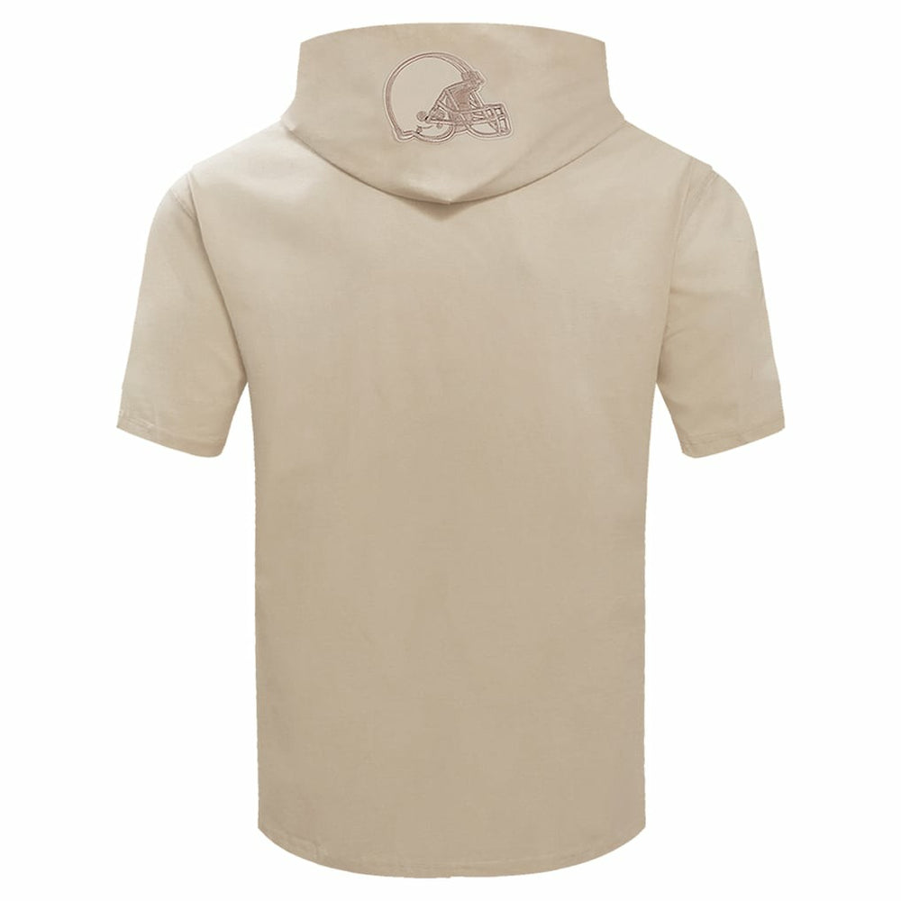 Cleveland Browns Pro Standard Neutrals Capsule Short Sleeve Pullover Hoodie - Tan discount