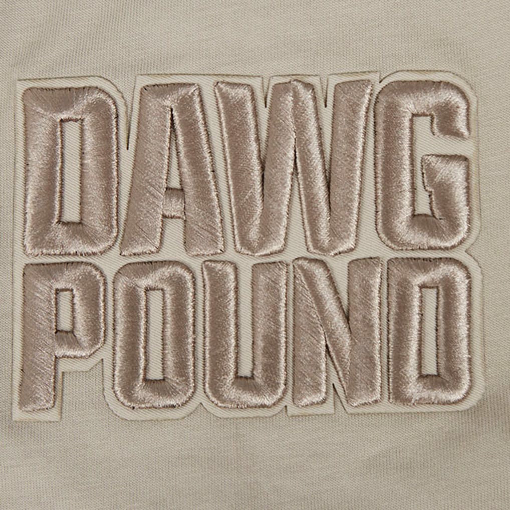Cleveland Browns Pro Standard Neutrals Capsule Short Sleeve Pullover Hoodie - Tan discount