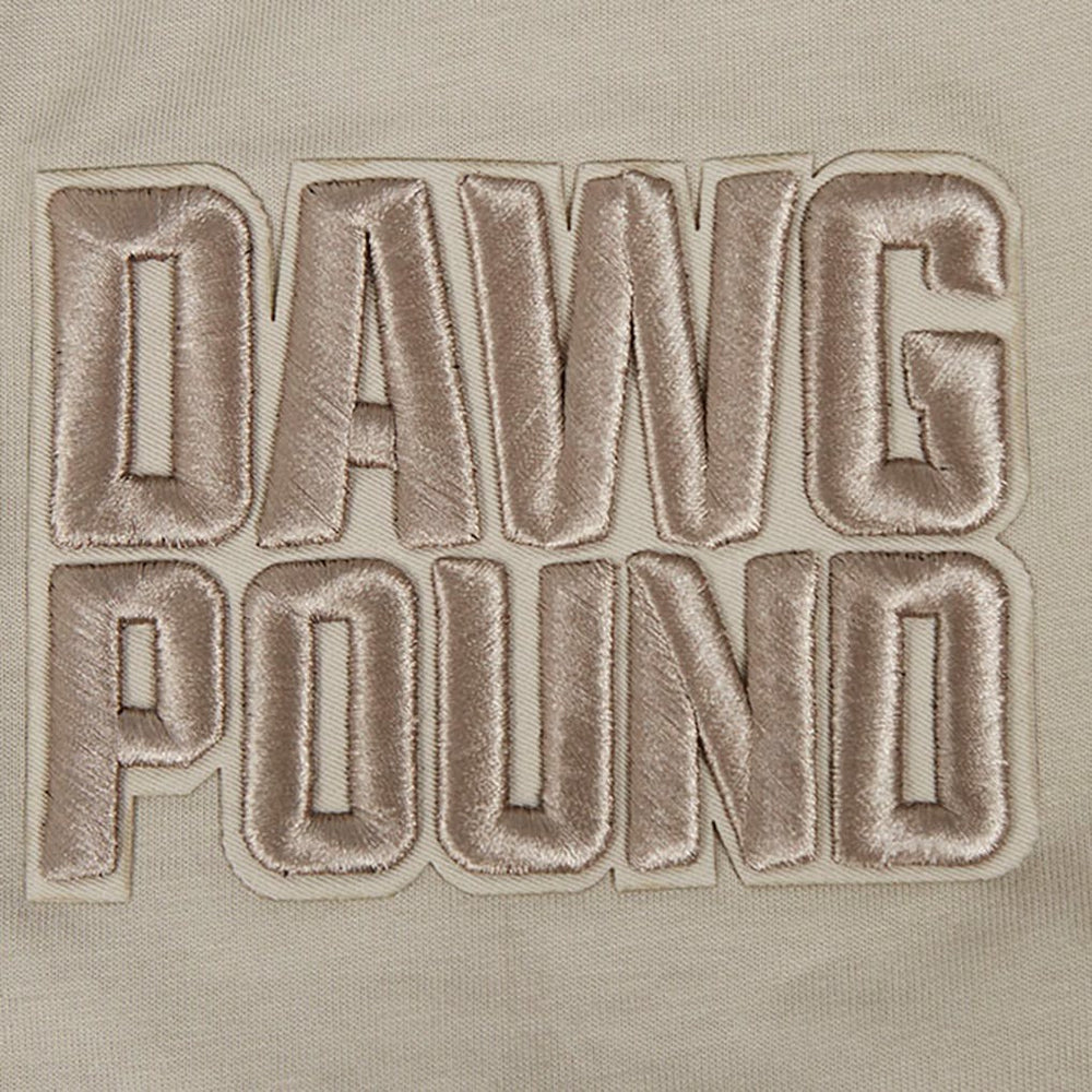 Cleveland Browns Pro Standard Neutrals Capsule Short Sleeve Pullover Hoodie - Tan discount