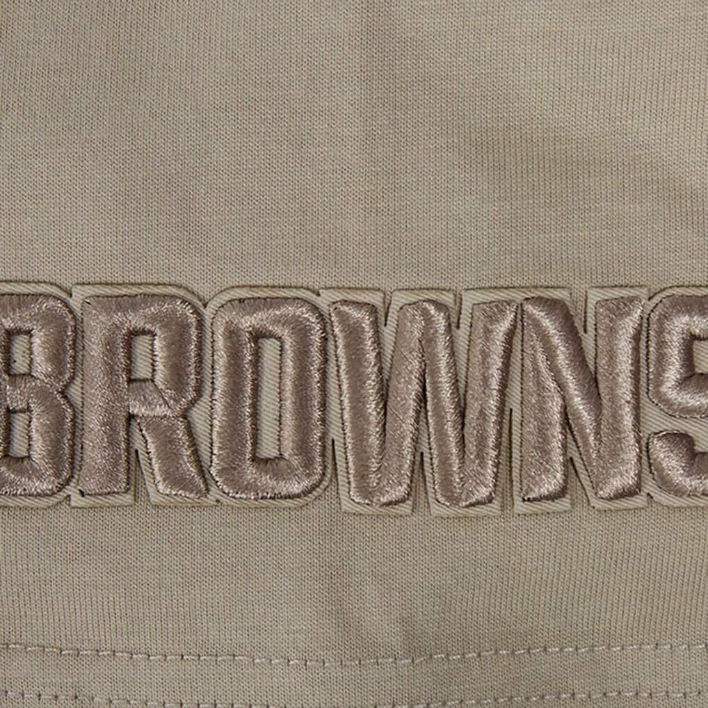 Cleveland Browns Pro Standard Neutrals Capsule Short Sleeve Pullover Hoodie - Tan discount