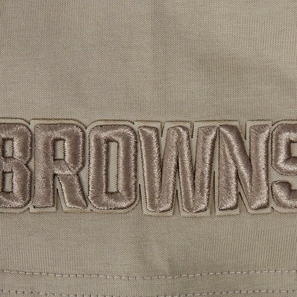 Cleveland Browns Pro Standard Neutrals Capsule Short Sleeve Pullover Hoodie - Tan discount