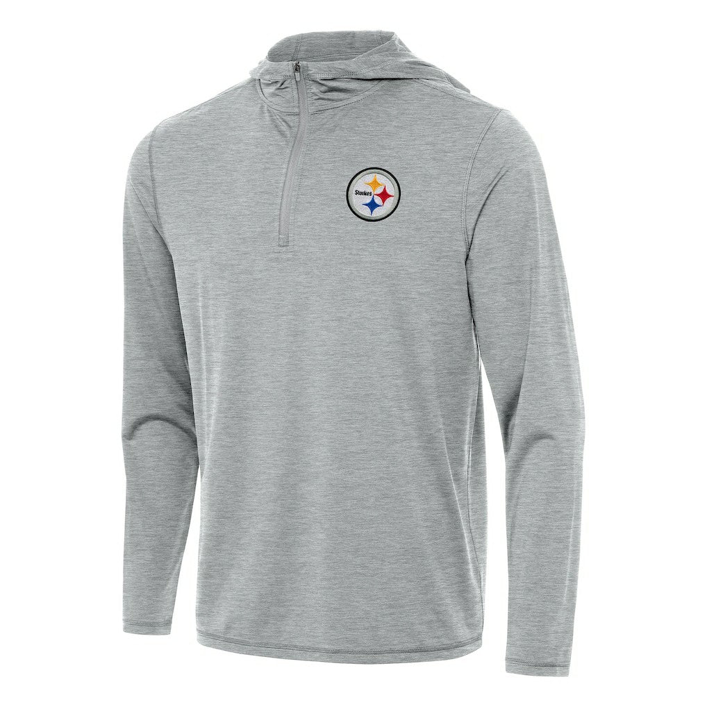 Pittsburgh Steelers Antigua Tidy Quarter-Zip Pullover Hoodie - Heather Gray outlet