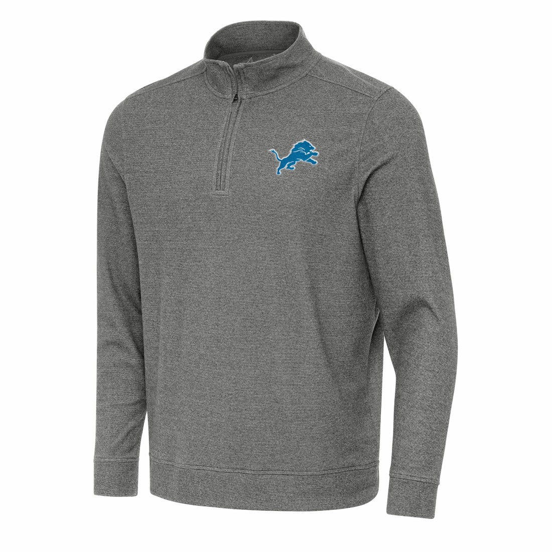 Detroit Lions Antigua Subtle Quarter-Zip Top - Heather Black on sale