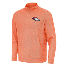 Denver Broncos Antigua Subtle Quarter-Zip Top - Heather Orange for sale