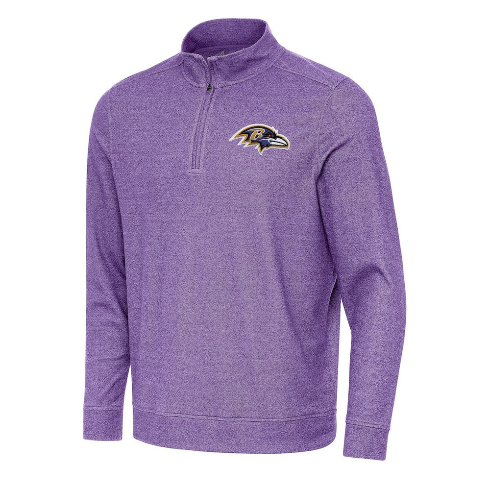 Baltimore Ravens Antigua Subtle Quarter-Zip Top - Heather Purple discount