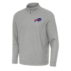 Buffalo Bills Antigua Subtle Quarter-Zip Top - Heather Gray for sale