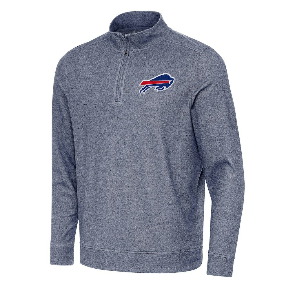 Buffalo Bills Antigua Subtle Quarter-Zip Top - Heather Navy outlet