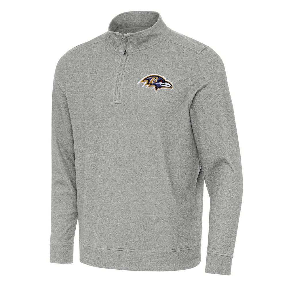 Baltimore Ravens Antigua Subtle Quarter-Zip Top - Heather Gray outlet
