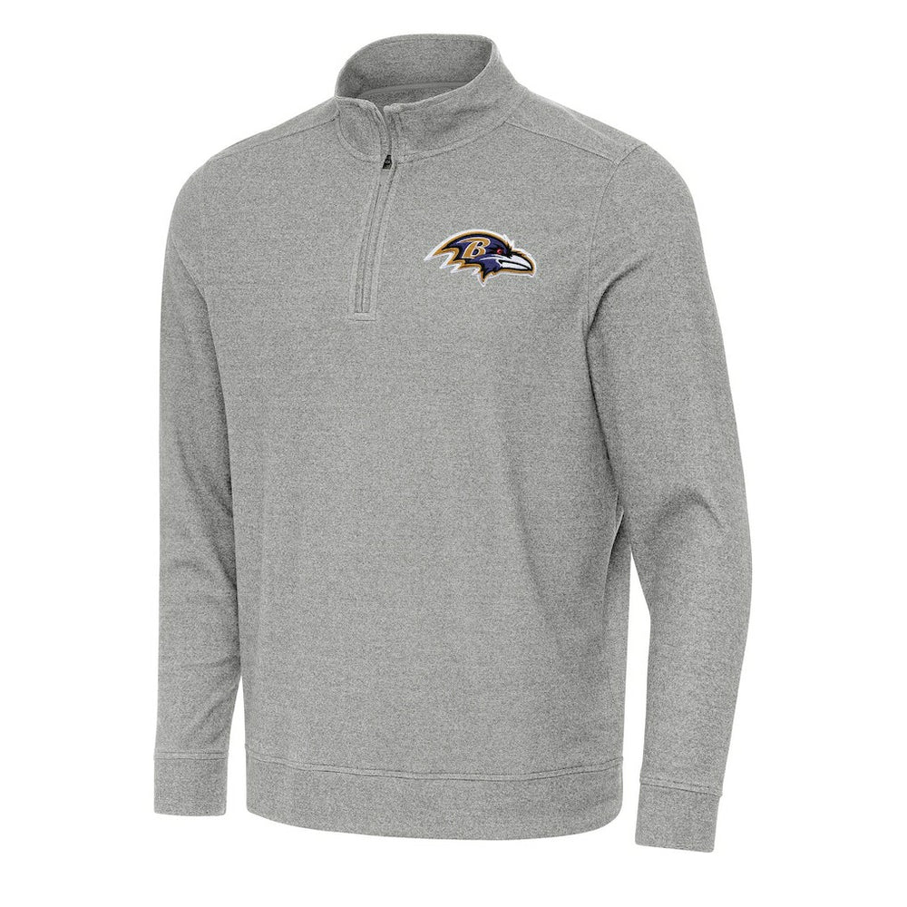 Baltimore Ravens Antigua Subtle Quarter-Zip Top - Heather Gray outlet