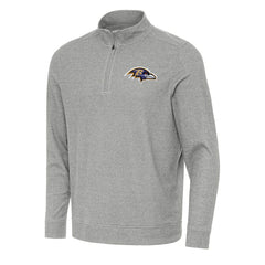 Baltimore Ravens Antigua Subtle Quarter-Zip Top - Heather Gray outlet