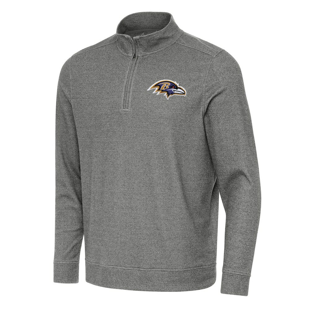 Baltimore Ravens Antigua Subtle Quarter-Zip Top - Heather Black discount