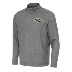 Baltimore Ravens Antigua Subtle Quarter-Zip Top - Heather Black discount