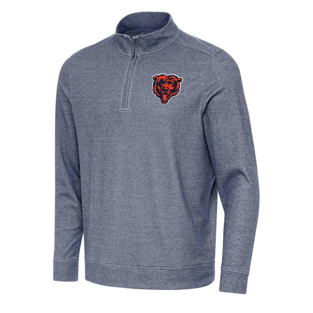 Chicago Bears Antigua Subtle Quarter-Zip Top - Heather Navy online