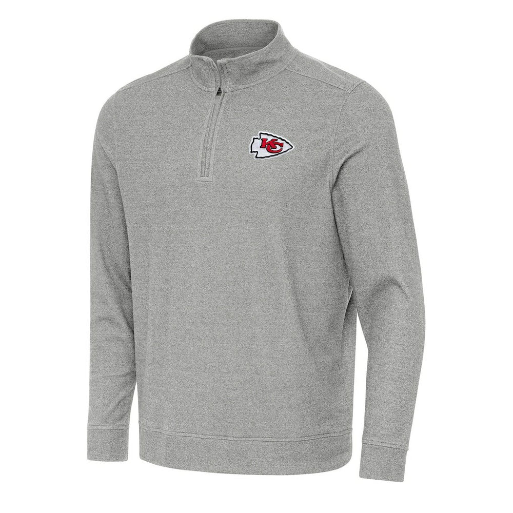 Kansas City Chiefs Antigua Subtle Quarter-Zip Top - Heather Gray online