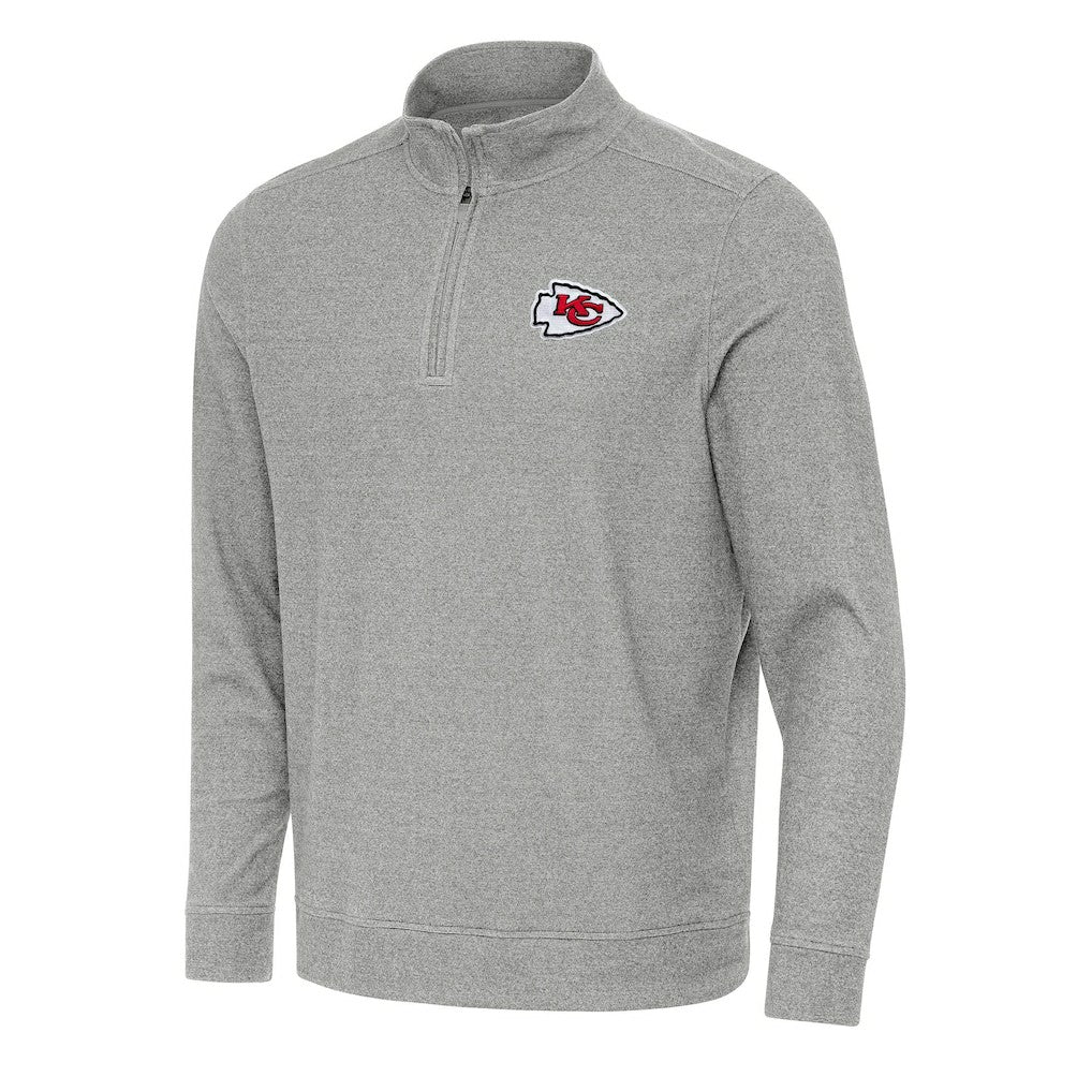 Kansas City Chiefs Antigua Subtle Quarter-Zip Top - Heather Gray online