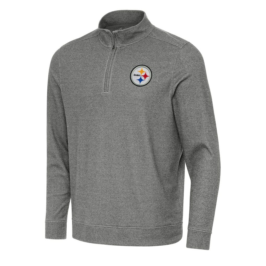 Pittsburgh Steelers Antigua Subtle Quarter-Zip Top - Heather Black online
